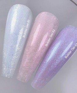 NAILSOFTHEDAY Builder Gel 83 — purple builder gel with shimmer for nail extensions, 15 ml